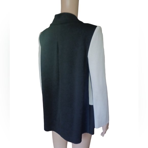 ST. JOHN Womens Multicolor Open Front Jacket Colorblock Knit Wool Blend Size 4 - Picture 3 of 10